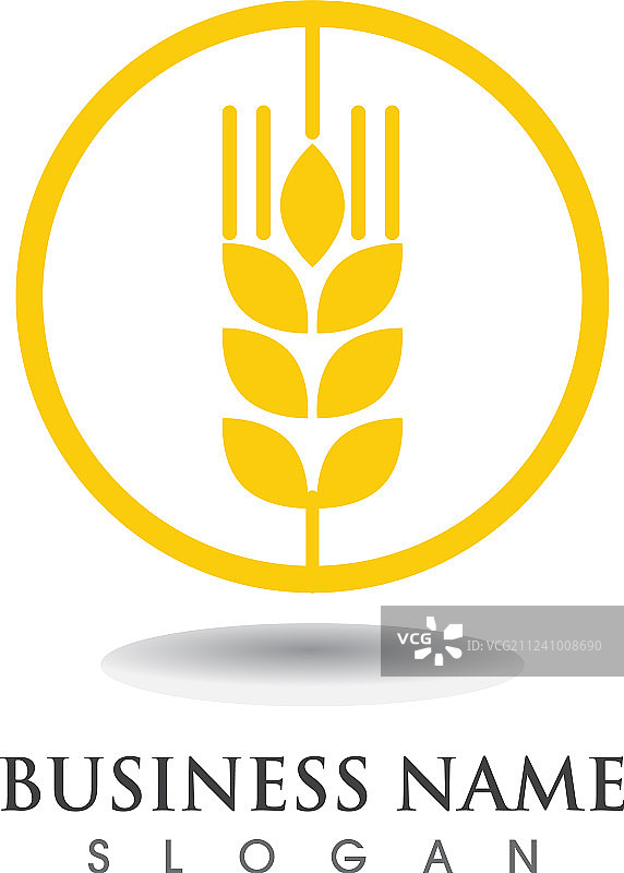 小麦标志和符号模板图标设计图片素材