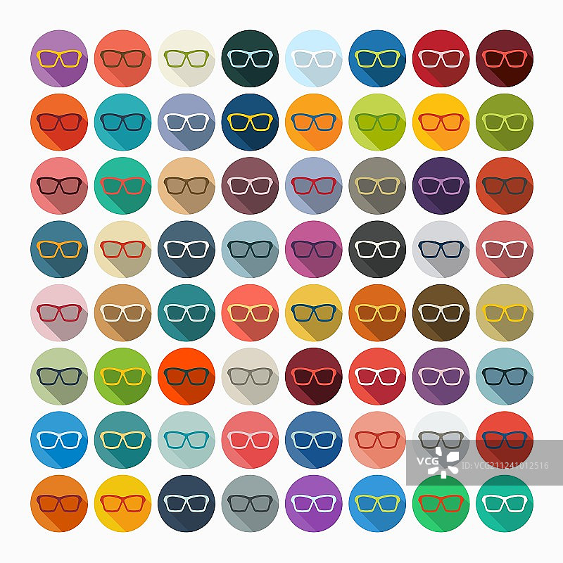 扁平风格眼镜图片素材