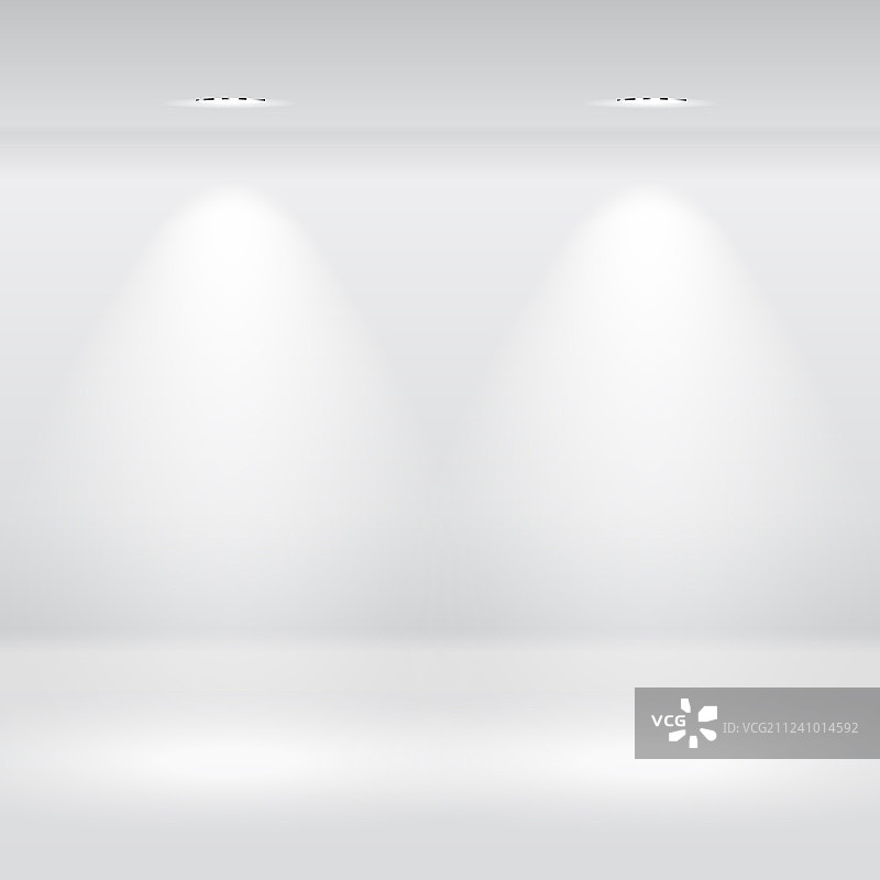 带射灯的空白白色墙壁图片素材