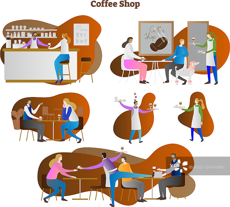 咖啡店场景合集图片素材