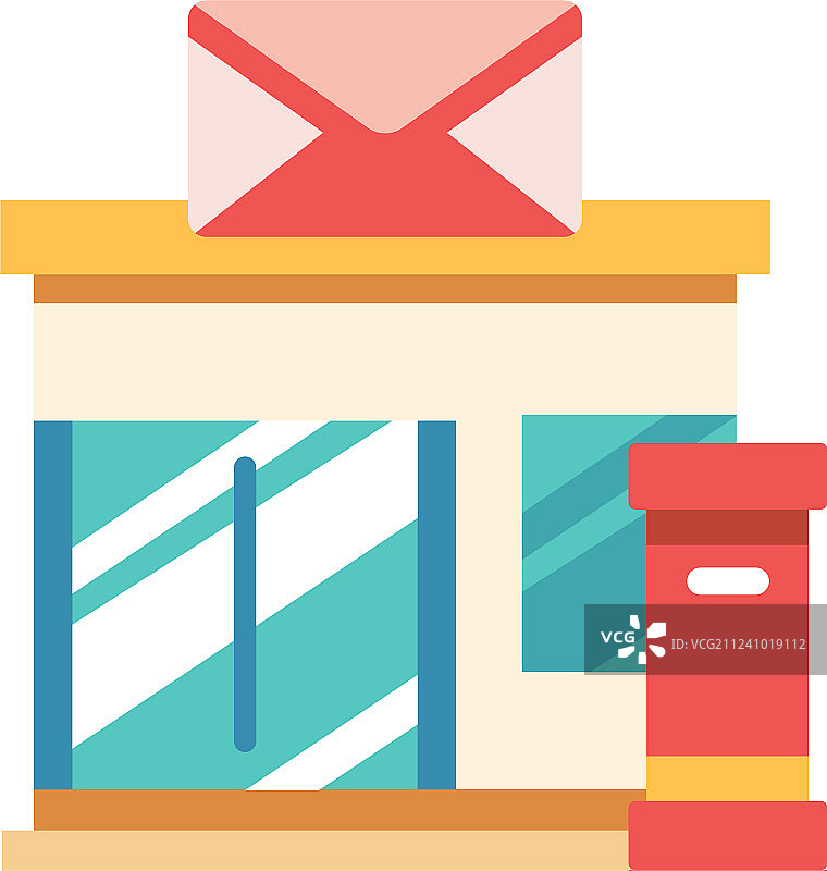 扁平风格邮局图片素材