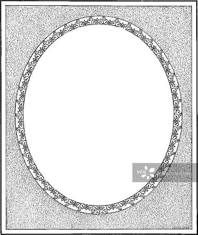 完整虚线椭圆边框图片素材