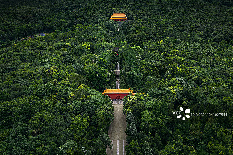 南京明孝陵全景图片素材