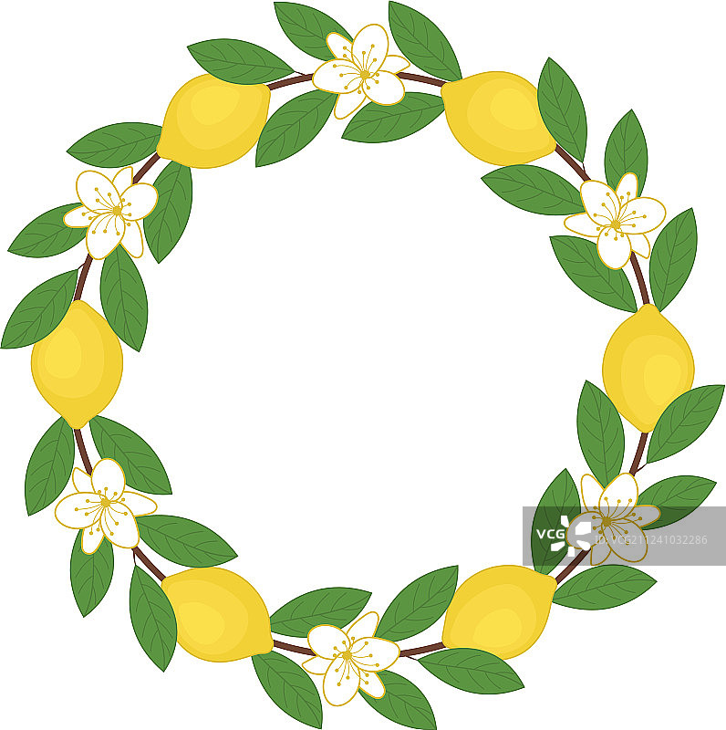 柠檬花环图片素材