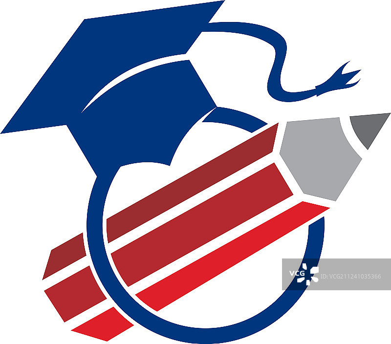 带毕业帽的铅笔图片素材