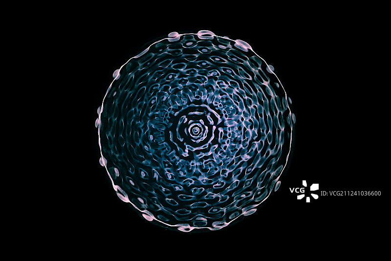 创意音频流图案水面反射波黑底棚拍素材概念图片素材