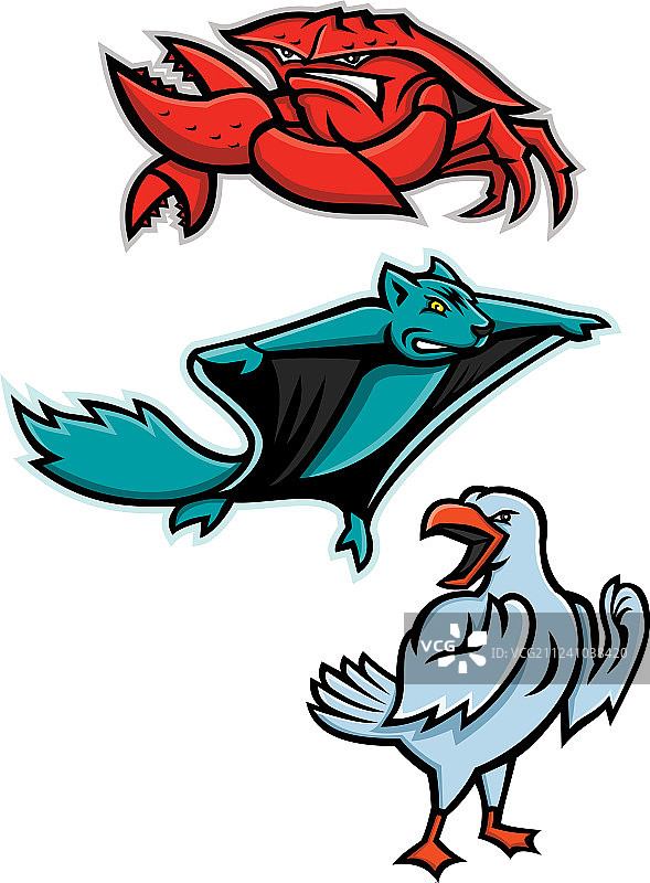 愤怒的动物卡通头像合集图片素材