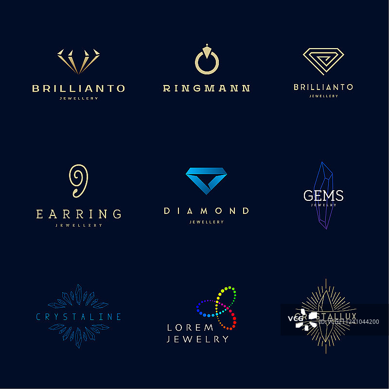 珠宝公司logo合集图片素材