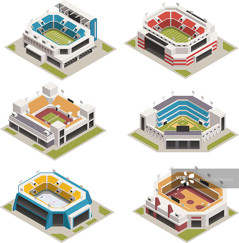 体育场馆2.5D套装图片素材