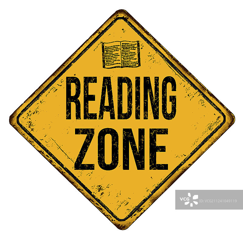 阅读区复古铁锈金属标志图片素材