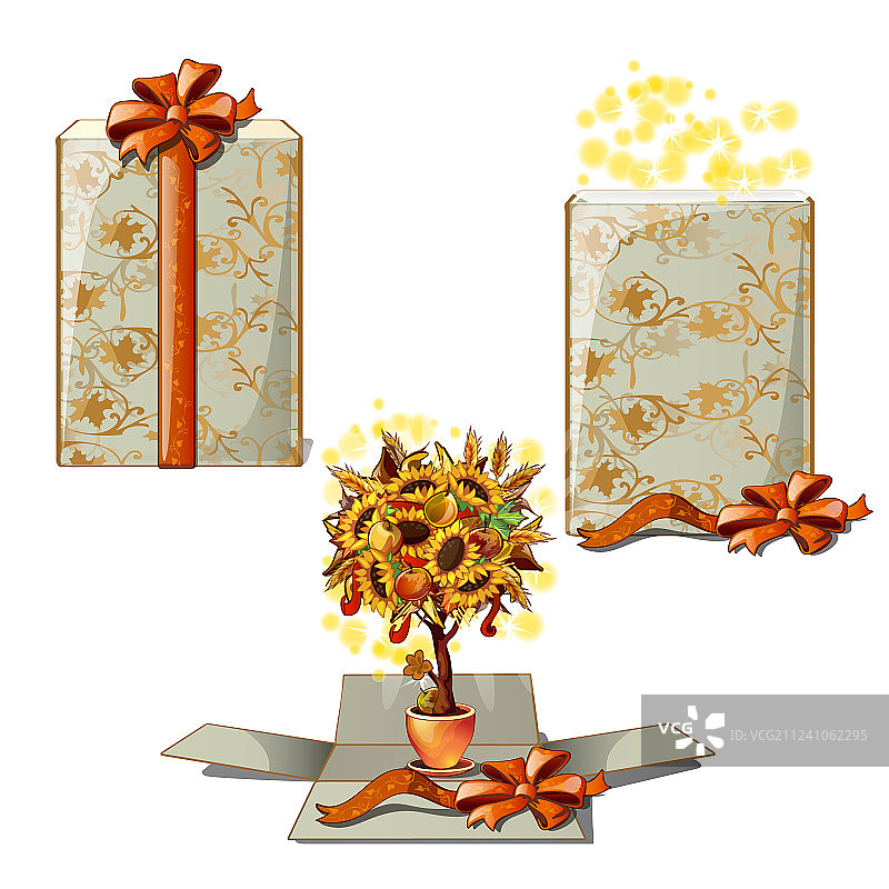 装饰树礼品盒图片素材