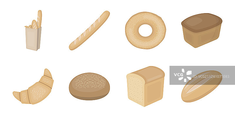 面包类型图标设计合集图片素材