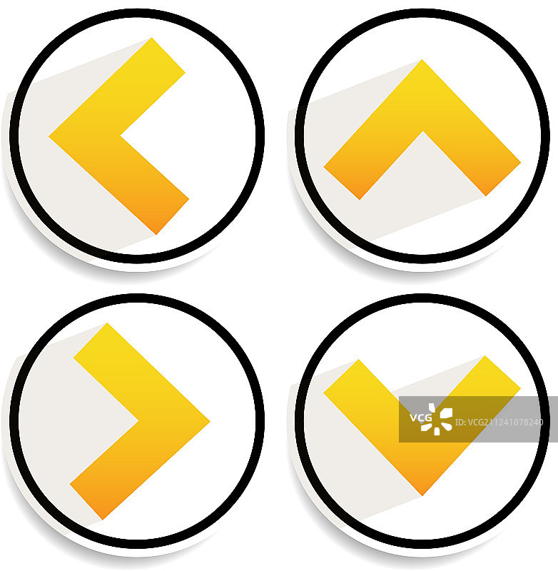 橙黄色箭头向上向下图片素材