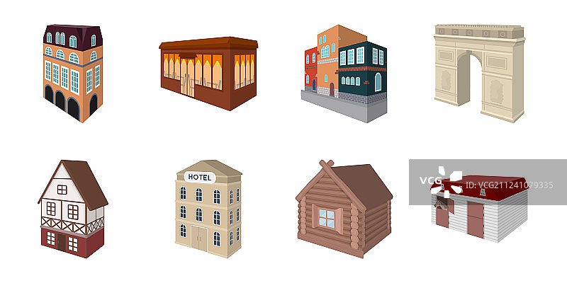 建筑图标合集图片素材