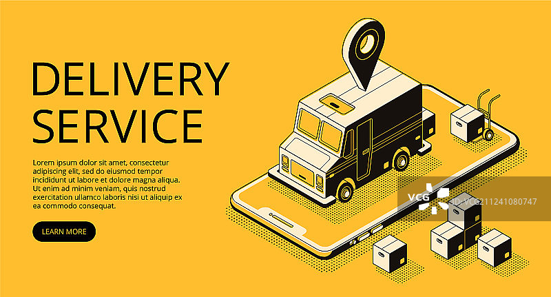 快递服务半色调图片素材