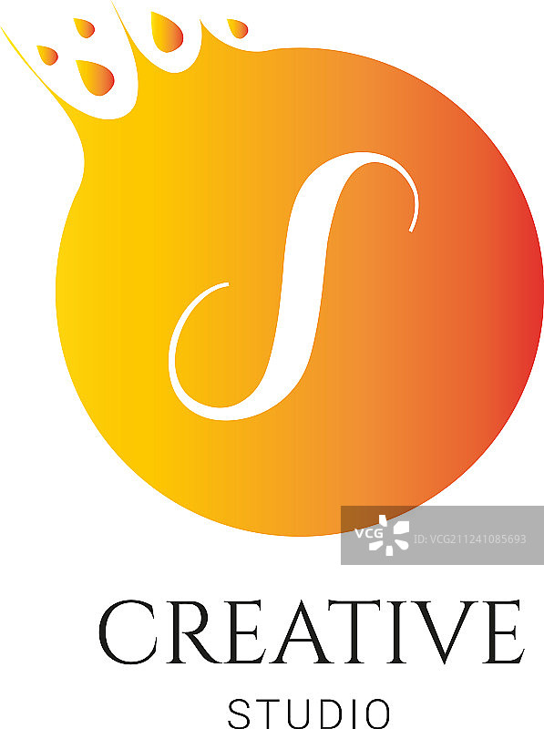 字母S彩色现代标志设计图片素材