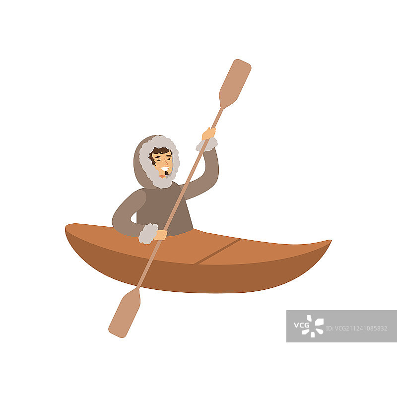 微笑的爱斯基摩因纽特楚科奇男人图片素材