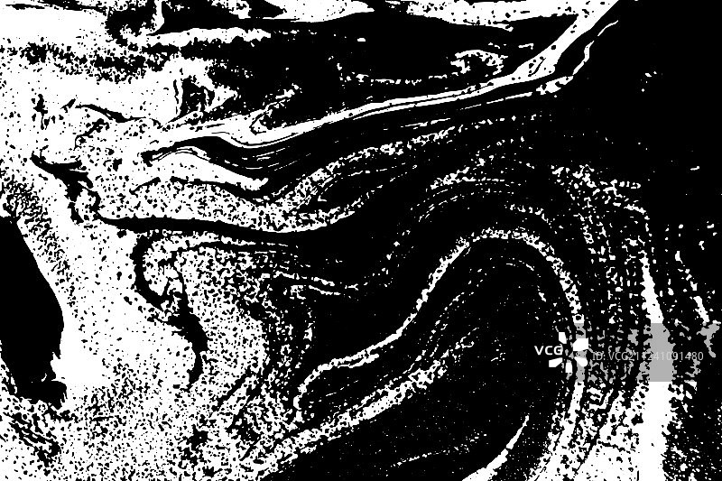 黑白液体质感水彩手图片素材