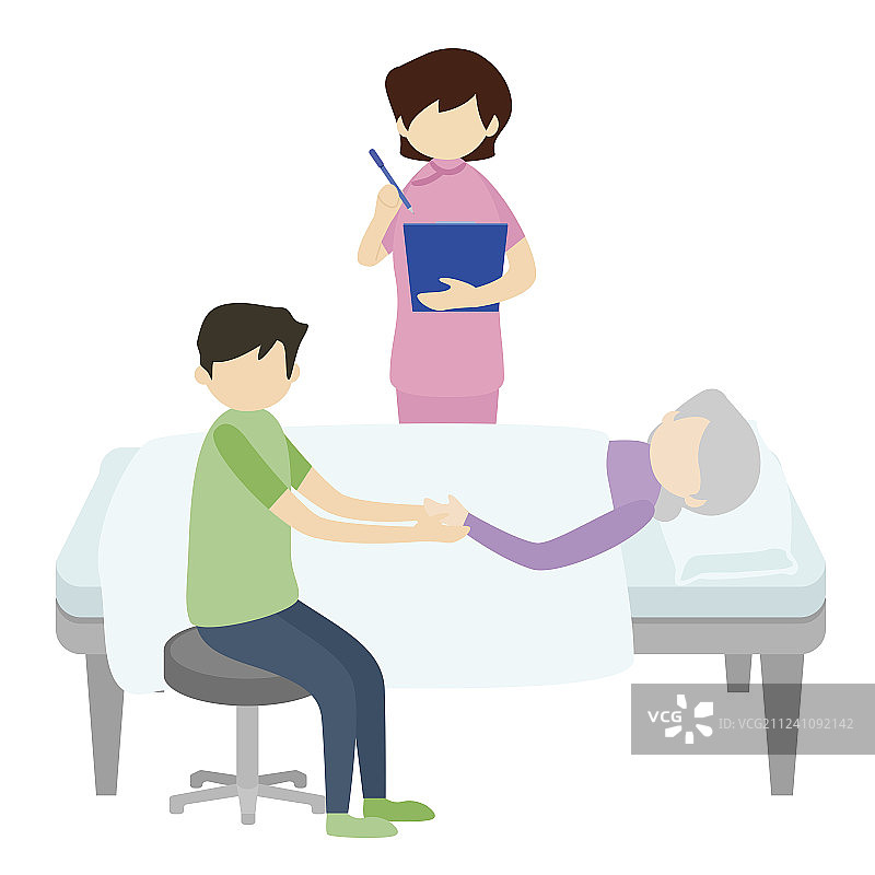 病房探望病人图片素材