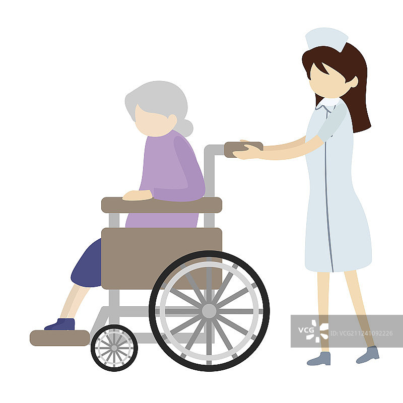 护士照顾病人图片素材