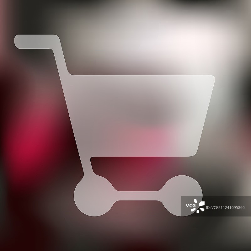 模糊背景上的手推车图标图片素材