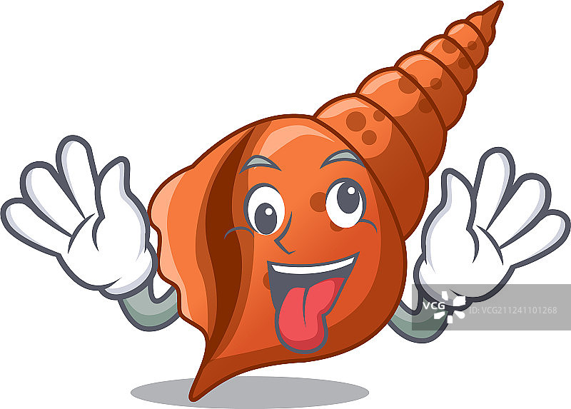 卡通长海螺吉祥物图片素材