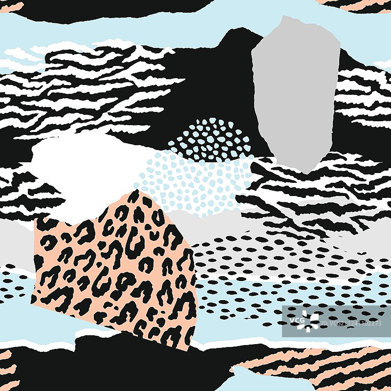 抽象动物纹无缝图案图片素材