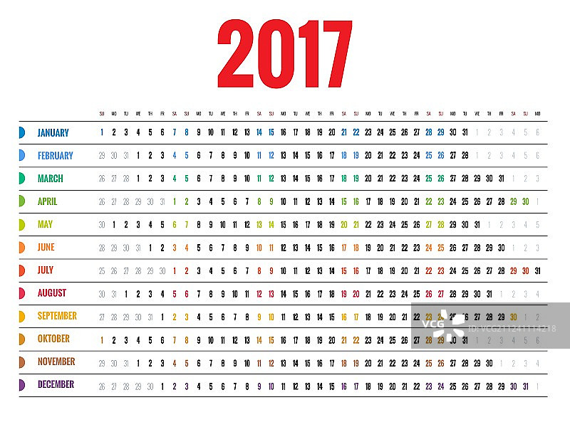 2017年日历图片素材