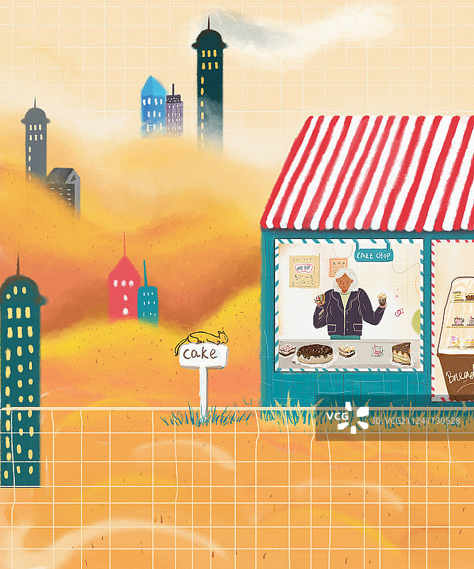 奶奶的蛋糕店图片素材
