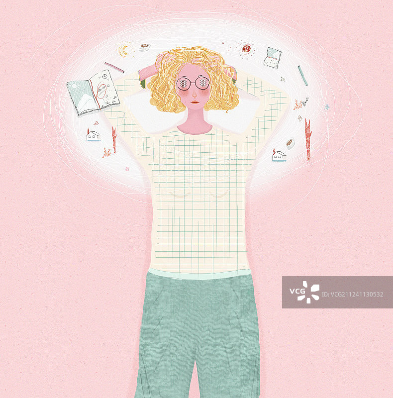 焦头烂额的女人图片素材