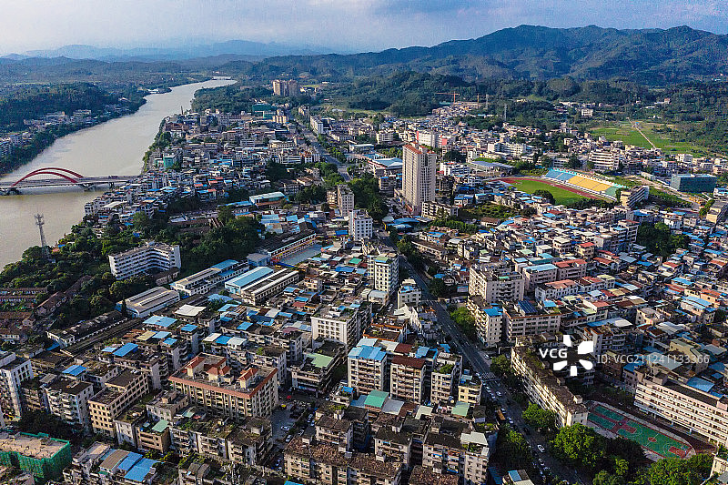 广州市增城区增江街道航拍图片素材
