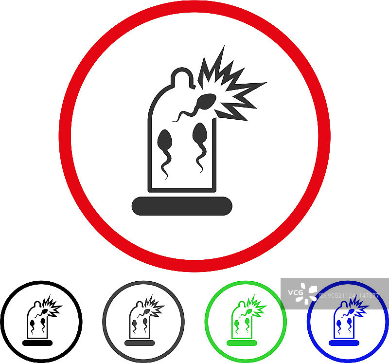 精子损坏圆形图标图片素材