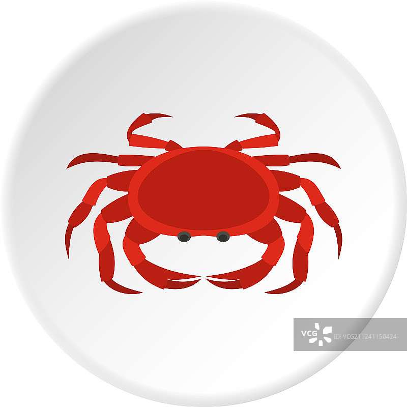 大红蟹图标圈图片素材