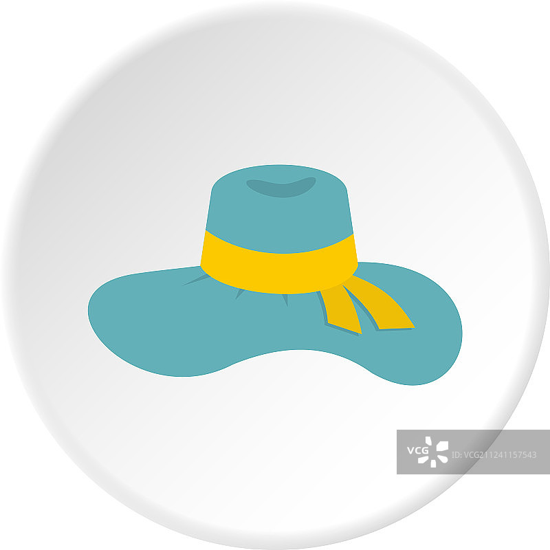 女性帽子图标圆形图片素材