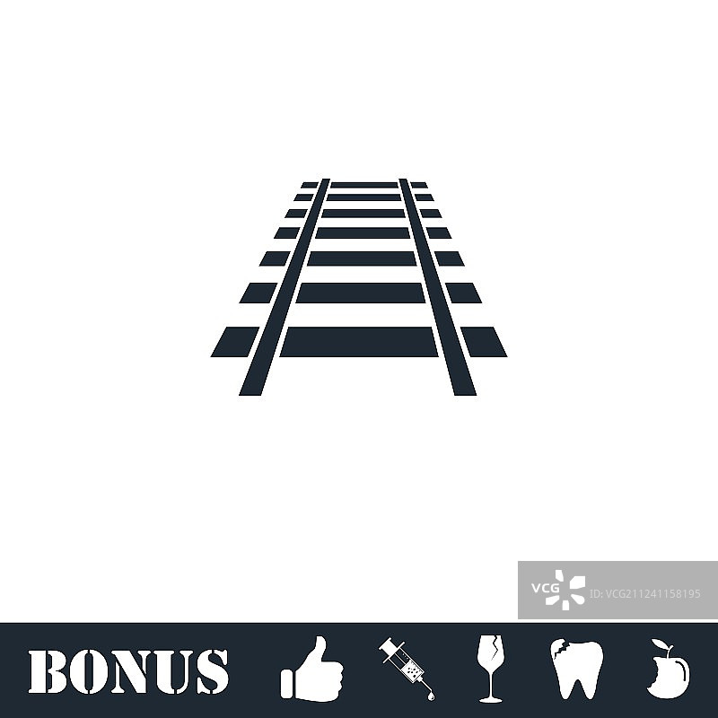 铁路图标（扁平风格）图片素材