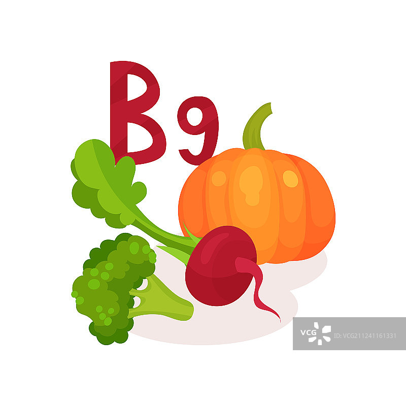 含有维生素B9叶酸的新鲜产品图片素材