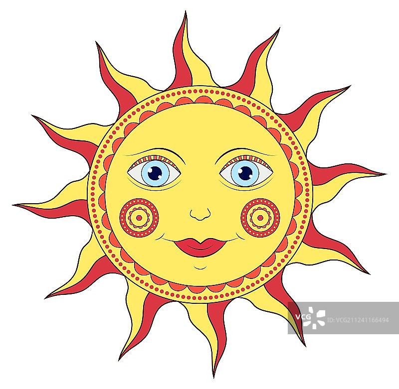 抽象卡通太阳图片素材