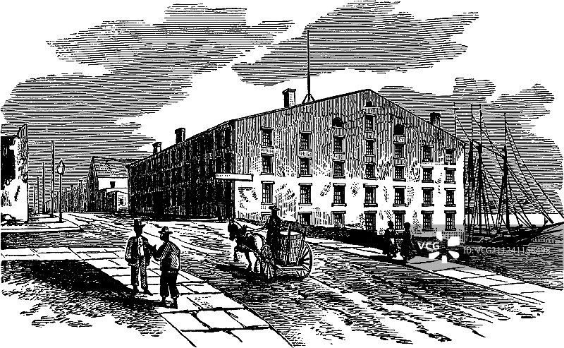 里士满利比监狱复古风图片素材