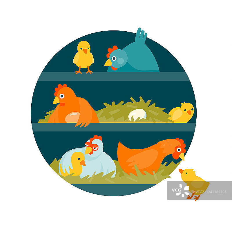 圆形鸡舍图片素材