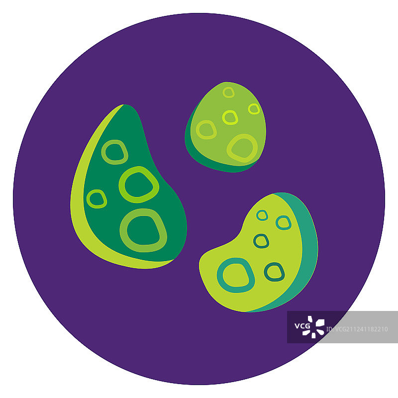 细菌病毒微观隔离微生物图标图片素材