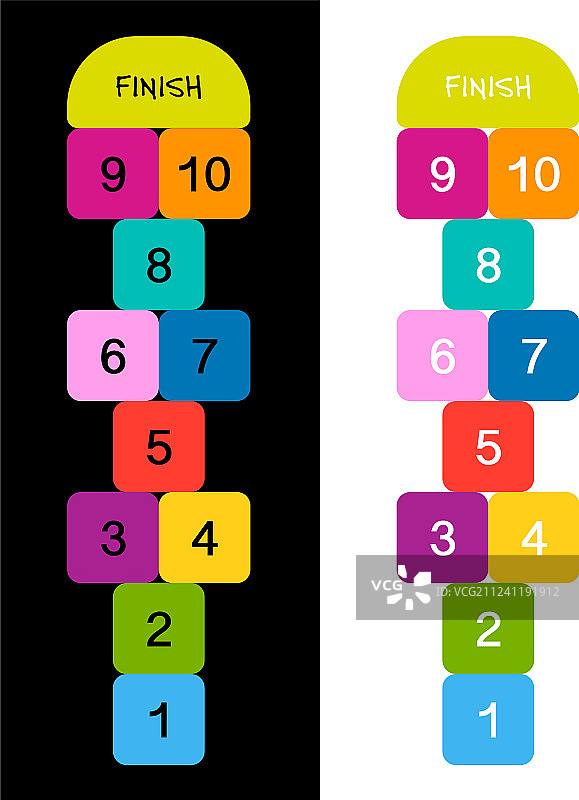 用于设计的跳房子游戏图片素材