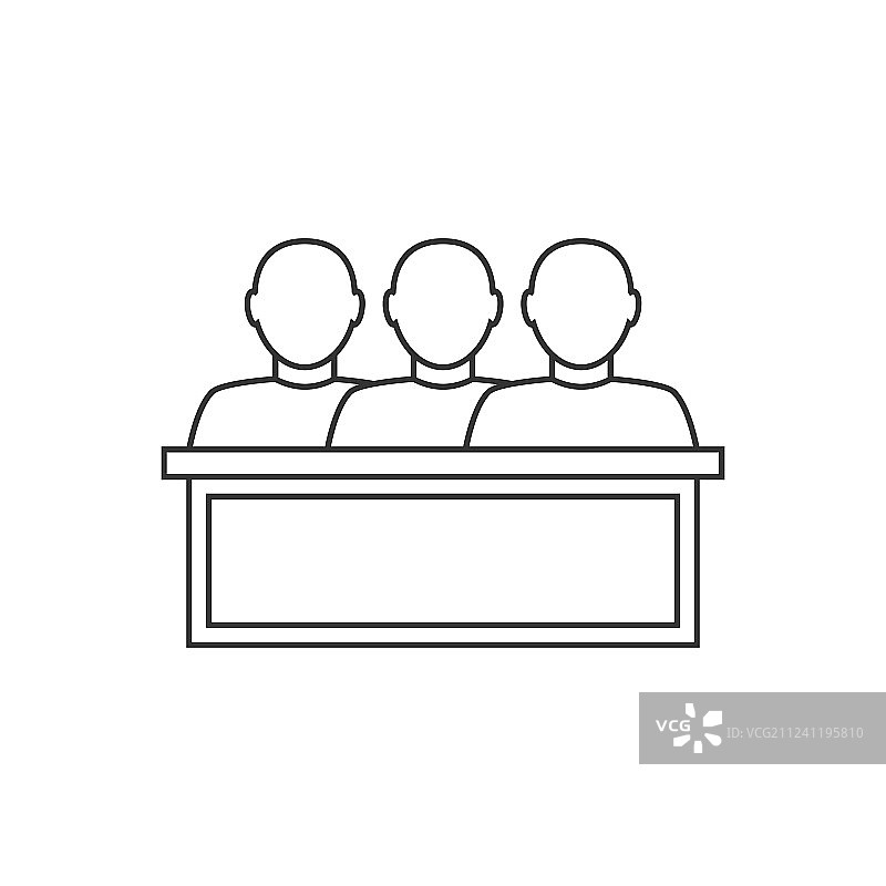 陪审团细线图标图片素材