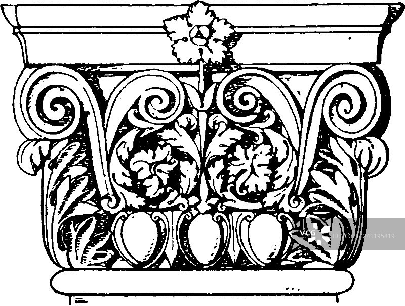 罗马科林斯壁柱柱头图片素材