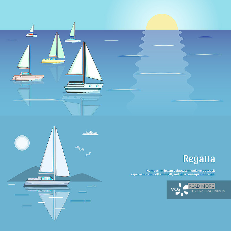 帆船豪华游艇俱乐部宣传单设计图片素材