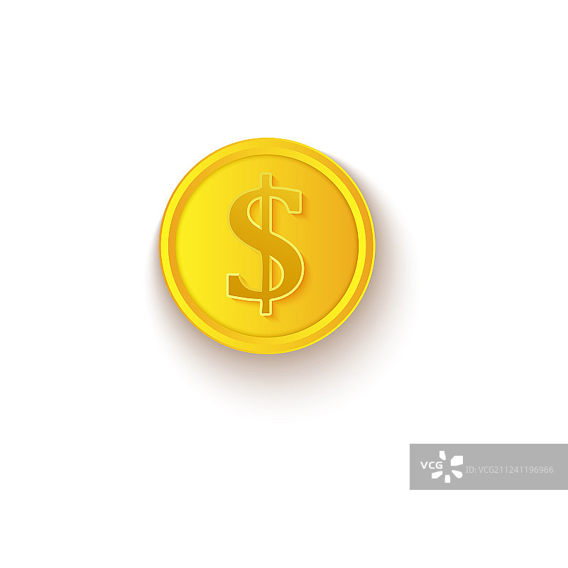 带有美元符号的金色赌场赌博硬币图片素材