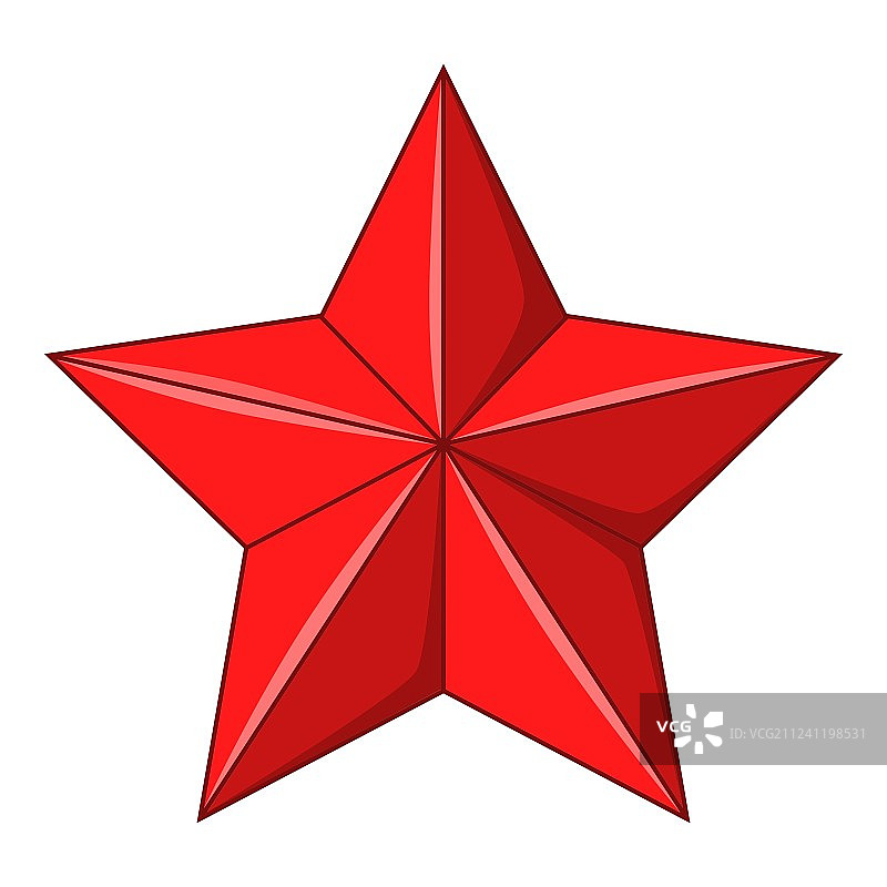 五角星图标卡通风格图片素材