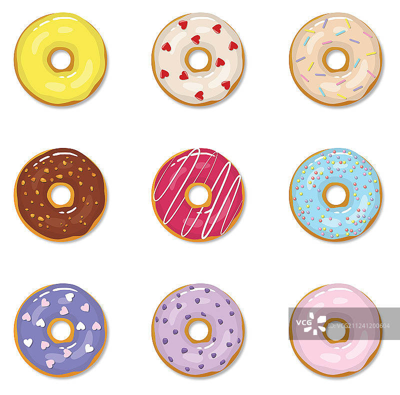 彩色甜甜圈图片素材