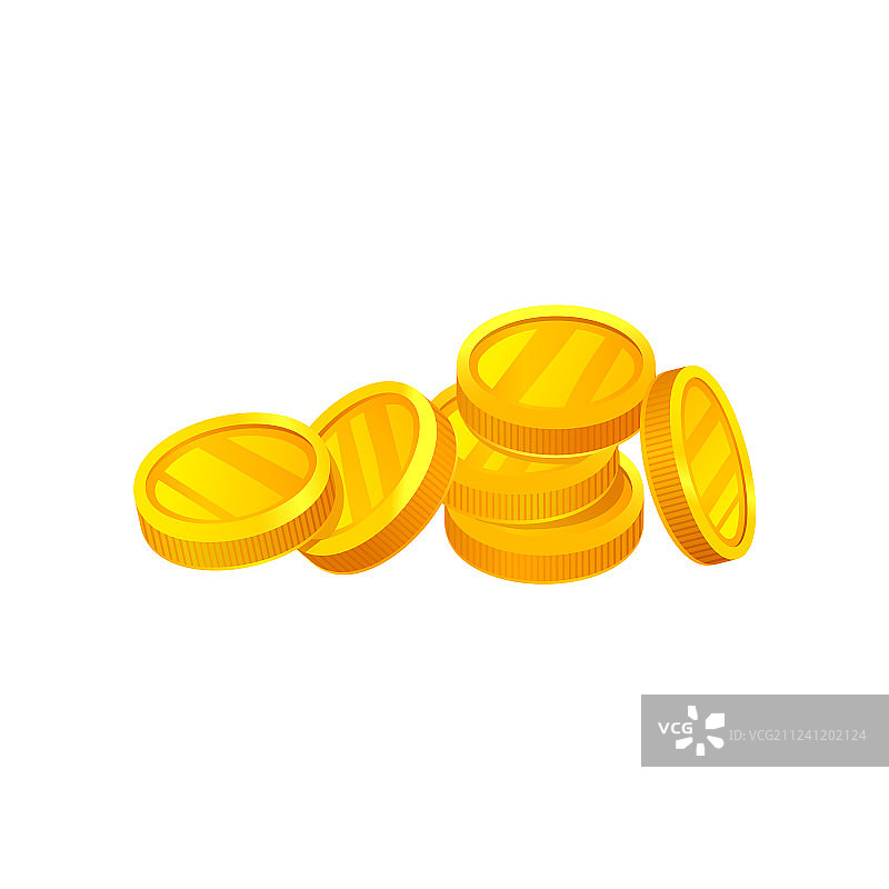 一堆闪亮的金币，财富金融图片素材