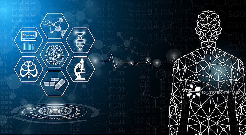 蓝色抽象背景技术概念图片素材