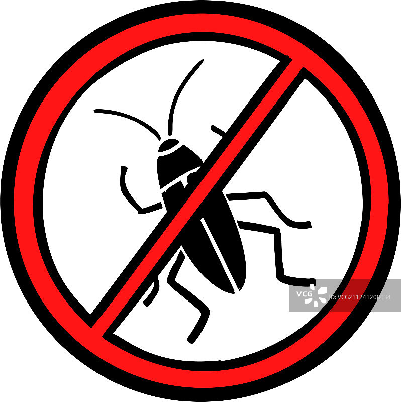 害虫防治蟑螂图标符号图片素材